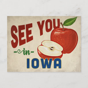 Iowa Apple - Vintage Travel Postcard