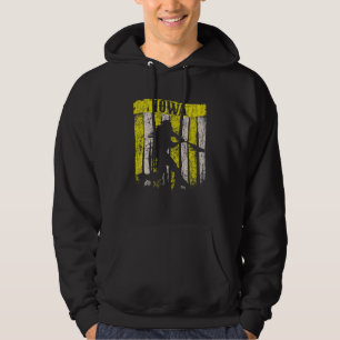 Iowa Baseball Player Vintage Distressed USA State Hoodie