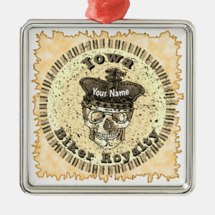 Iowa Biker  Metal Ornament