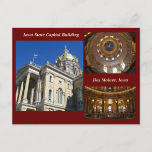 Iowa Capitol Building and rotunda interior Postcard