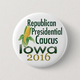 IOWA CAUCUS 2016 6 CM ROUND BADGE