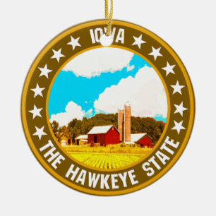 Iowa                                               ceramic ornament