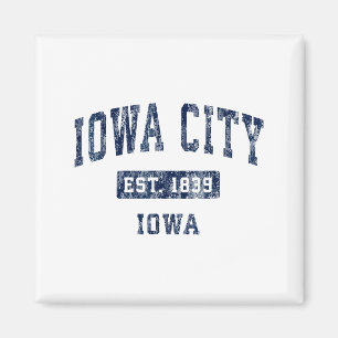 Iowa City Iowa Ia Vintage Established Sports Desig Magnet
