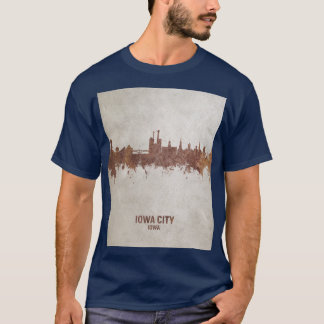 Iowa City Iowa Skyline Oversized 3 T-Shirt