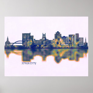 Iowa City Skyline Poster