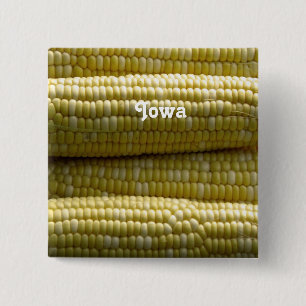 Iowa Corn on the Cob 15 Cm Square Badge
