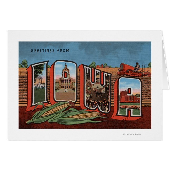 Iowa (Cornfields & Corn) - Large Letter Scenes (Front Horizontal)