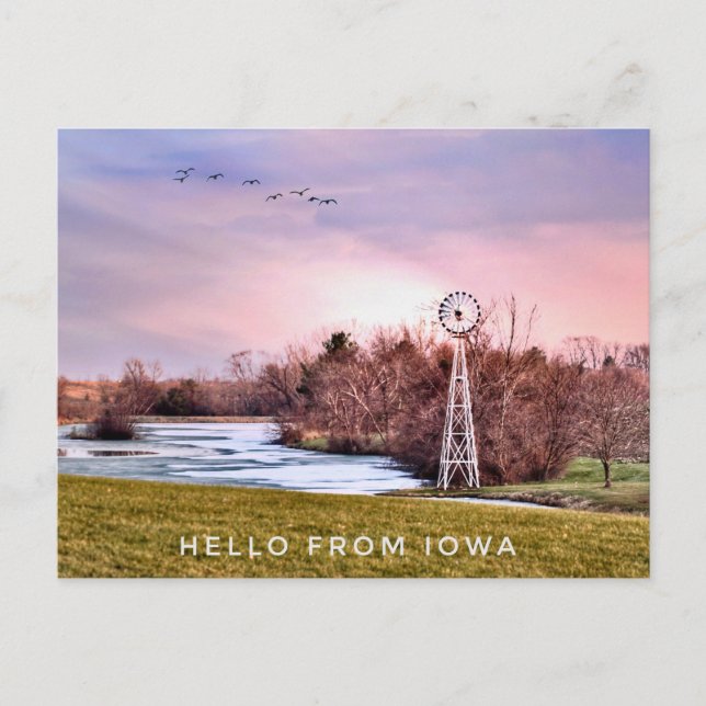 Iowa Country Hello Postcard (Front)