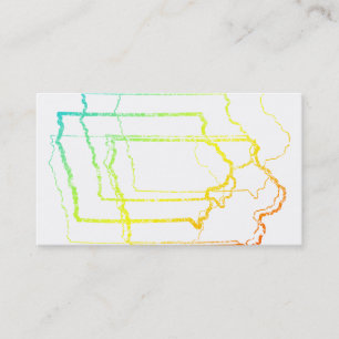 iowa fade blur business card