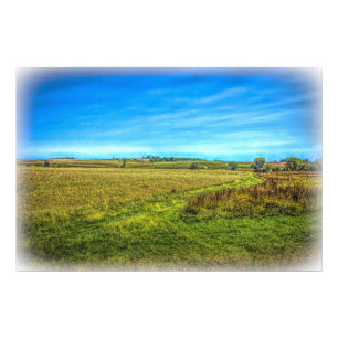 Iowa Farm Landscape - Fall Photo Print