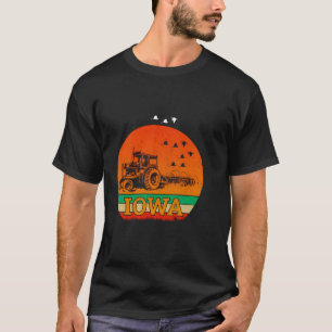 Iowa Farmer Sunset Tractor T-Shirt