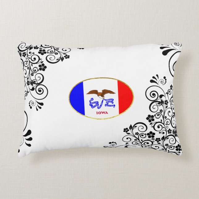 Iowa flag decorative cushion (Front)