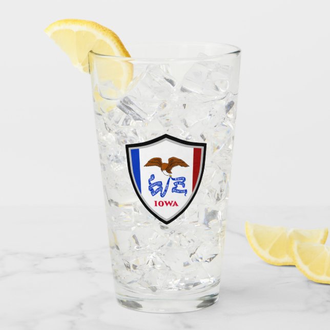 Iowa flag glass (Front Ice)