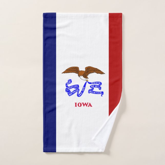 Iowa flag hand towel (Hand Towel)