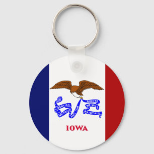 Iowa flag key ring