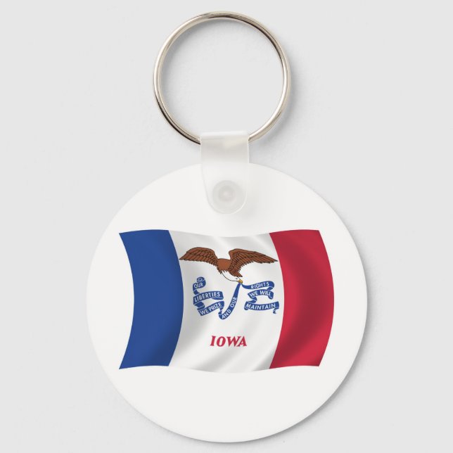 Iowa Flag Keychain (Front)