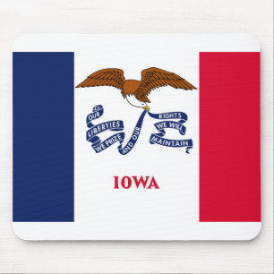 Iowa flag mouse pad