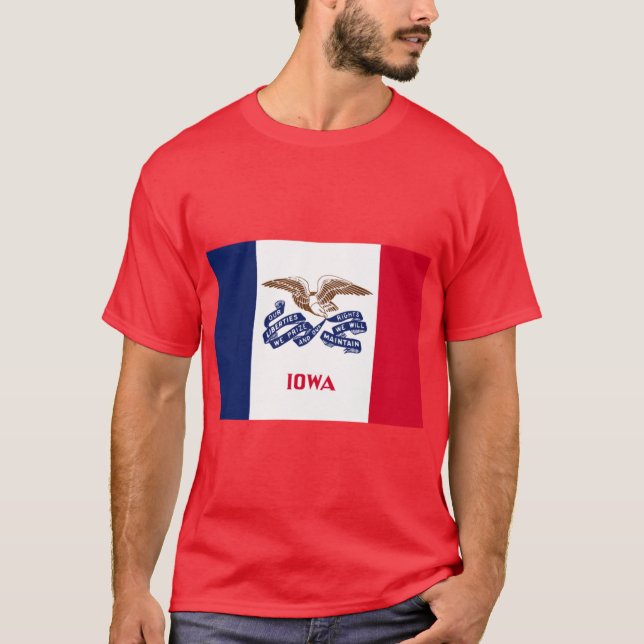 Iowa Flag of State T-Shirt (Front)