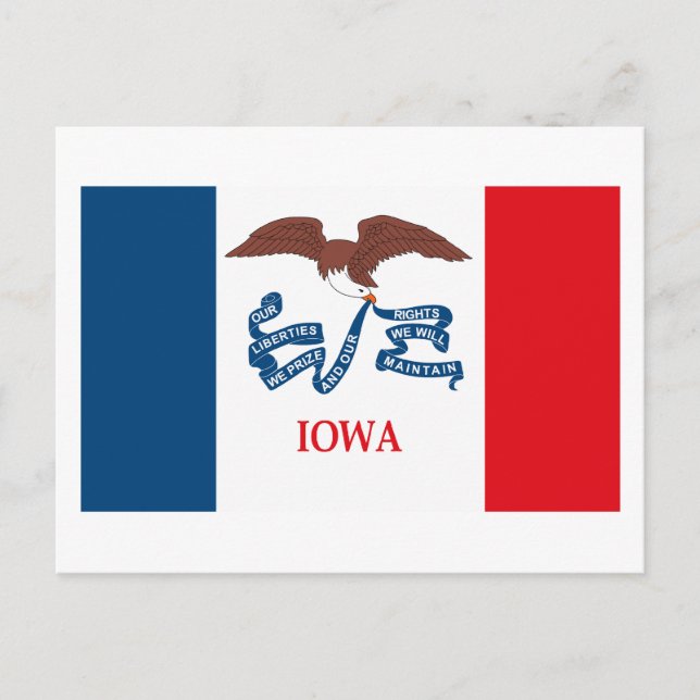 Iowa Flag Postcard (Front)
