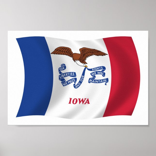 Iowa Flag Poster Print (Front)