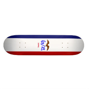 Iowa flag skateboard