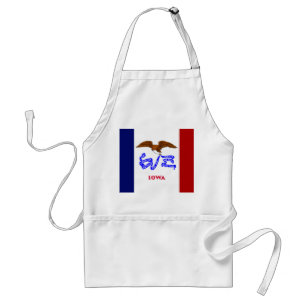 Iowa flag standard apron