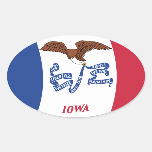 Iowa Flag Sticker (Front)