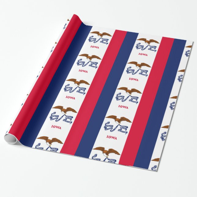 Iowa flag wrapping paper (Unrolled)