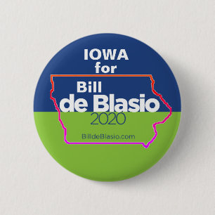 Iowa for Bill de Blasio 6 Cm Round Badge