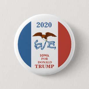 Iowa for Donald Trump 2020 6 Cm Round Badge