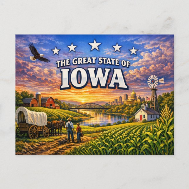 Iowa Greetings Postcard  (Front)