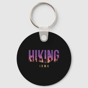 Iowa Hiking Camping Hiker Outdoor Camper Adventure Key Ring