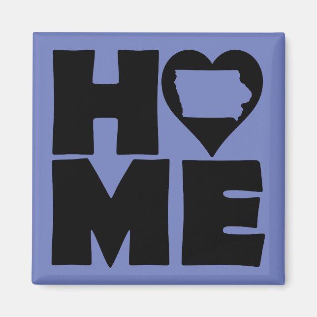Iowa Home Heart State Fridge Magnet (Front)