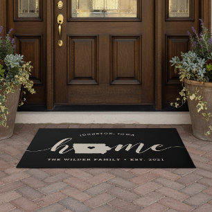 Iowa Home State Personalised Doormat