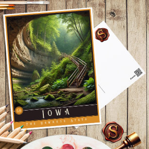 Iowa   Hyper-Realistic State Postcard
