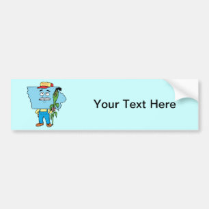 Iowa IA Iowan Corn Vintage Travel Souvenir Bumper Sticker