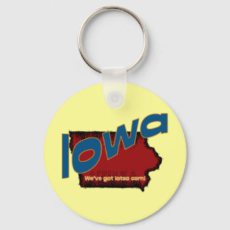 Iowa IA US Motto ~ We've Got Lotsa Corn Key Ring