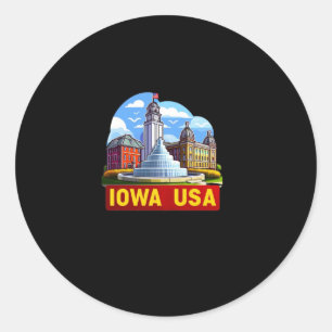 Iowa In Usa Sticker