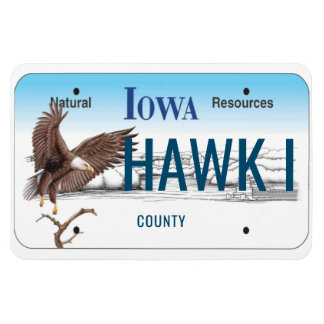Iowa License Plate Flexible Magnet
