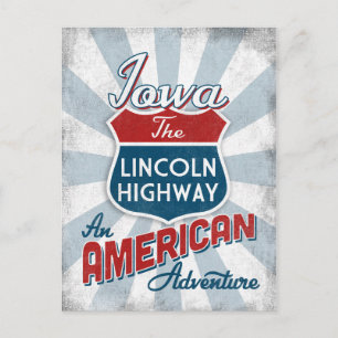 Iowa Lincoln Highway Vintage America Postcard