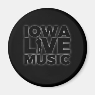Iowa Live Music Guitar Player Gift Magnet