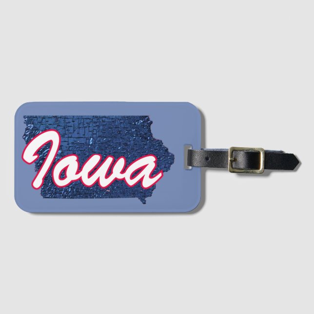 Iowa Luggage Tag (Front Horizontal)