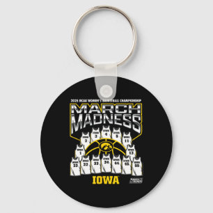 Iowa March Madness 2025 Women's Sketll Nil  Key Ring