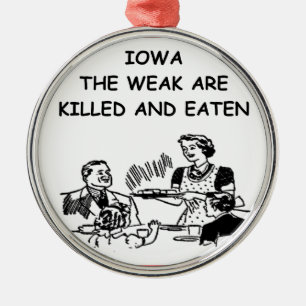 IOWA METAL TREE DECORATION