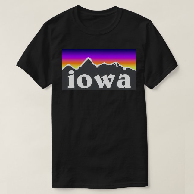 Iowa Mountains Outdoor Hiking Des Moines Dubuque A T-Shirt (Design Front)
