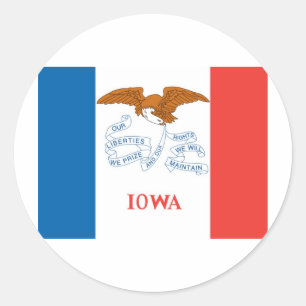 Iowa Official State Flag Classic Round Sticker