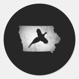 Iowa Pheasant Hunting  Classic Round Sticker