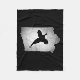 Iowa Pheasant Hunting Fleece Blanket
