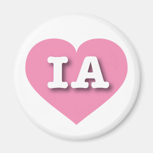 Iowa Pink Heart - Big Love Magnet