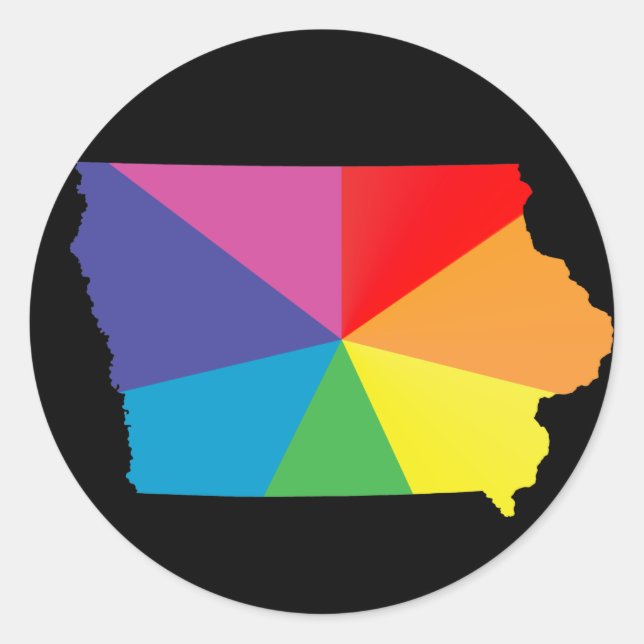 iowa pride. classic round sticker (Front)